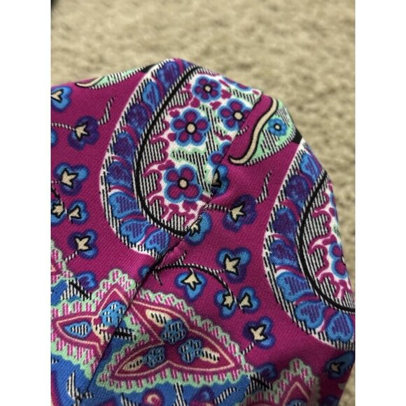 American Living Floral Paisley Purple Maxi Dress Strappy Beaded Beach Boho Sz 4 - Picture 11 of 14